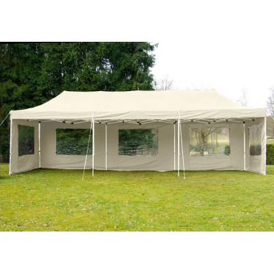Záhradný skladací stan - champagne, 3 x 9 m