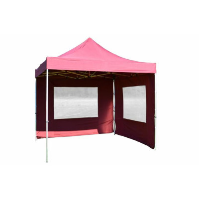 Záhradný párty stan nožnicový PROFI 3x3 m vínový + 2 bočné steny