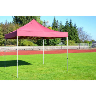 Záhradný párty stan nožnicový PROFI 3x3 m vínový + 2 bočné steny
