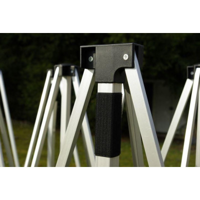 Záhradný párty stan čierny pavilón 3 x 9 m + bočné diely