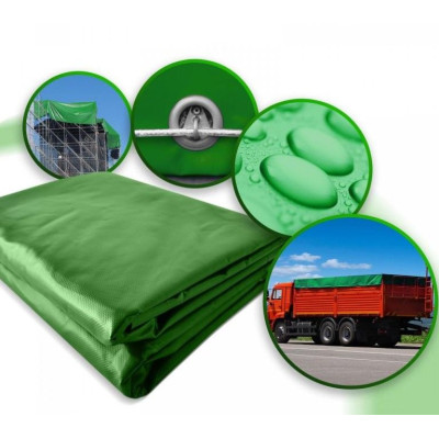 JAGO Plachta 650 g/m², hliníkové oká, zelená, 4 x 7 m