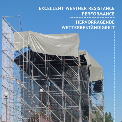 JAGO Plachta 650 g/m², hliníkové oká, sivá, 3 x 5 m