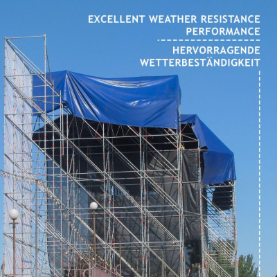 JAGO Plachta 650 g/m², hliníkové oká, modrá, 3 x 5 m