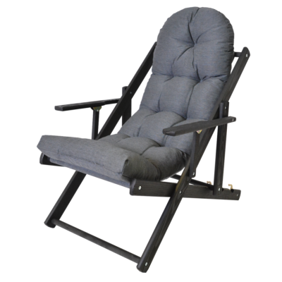 Záhradné polohovacie lehátko BORNEO s molitanovým podsedákom