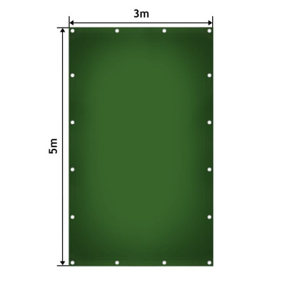 JAGO Plachta 650 g/m², hliníkové oká, zelená, 3 x 5 m