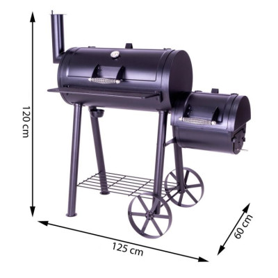 Záhradný gril s udiarňou XL BBQ 2 s ochranným krytom
