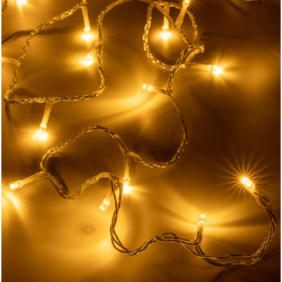 Vianočné LED reťazové svetlá 2x50 diód, teplá biela, 5 m, ča