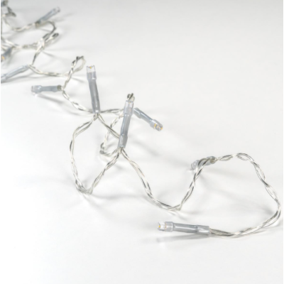 Vianočné LED reťazové svetlá 2x50 diód, teplá biela, 5 m, ča