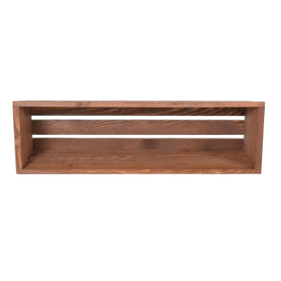 Záhradný truhlík z borovice 61 cm s plastovou vložkou, hnedý