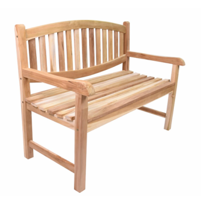 Záhradná lavička DIVERO, teakové drevo, neošetrené, 120 cm