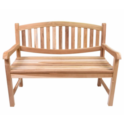 Záhradná lavička DIVERO, teakové drevo, neošetrené, 120 cm