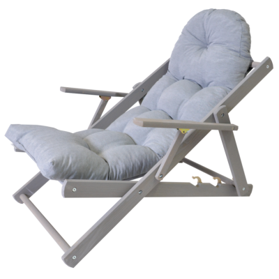 Záhradné polohovacie lehátko BORNEO s molitanovým podsedákom