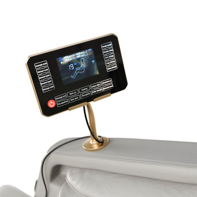 Relaxačné masážne kreslo s vyhrievaním a Bluetooth, béžové