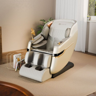 Relaxačné masážne kreslo s vyhrievaním a Bluetooth, béžové