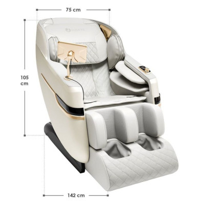 Relaxačné masážne kreslo s vyhrievaním a Bluetooth, béžové