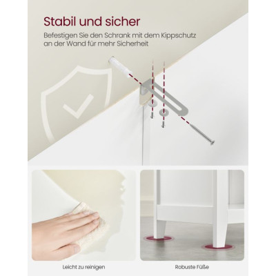 Biela kúpeľňová skrinka s košíkmi, 60 x 30 x 80 cm