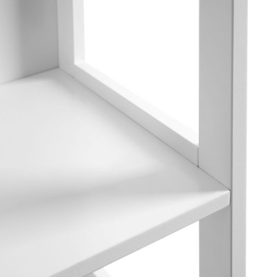 Biela kúpeľňová skrinka s policami, 141,5 x 30 x 30 cm