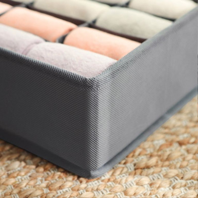 Sada 8 organizérov na spodnú bielizeň, sivá, skladateľná