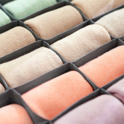 Sada 8 organizérov na spodnú bielizeň, sivá, skladateľná