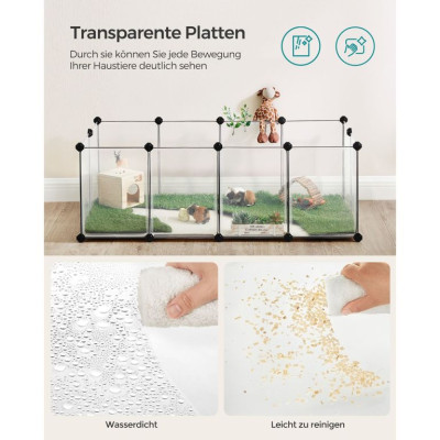 Modulárny výbeh pre malé zvieratá, 125 x 63 x 42 cm