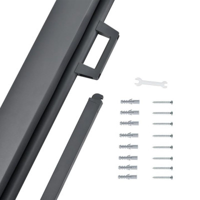 Výsuvná bočná clona, 500 x 180 cm, tmavošedá