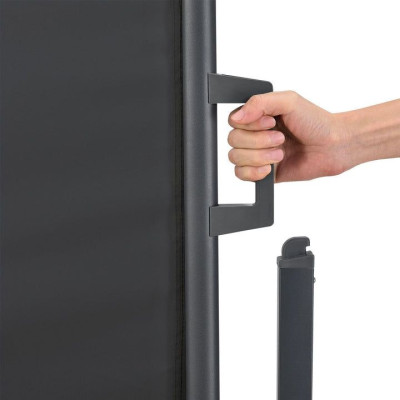 Výsuvná bočná clona, 500 x 180 cm, tmavošedá