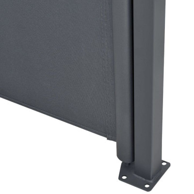 Výsuvná bočná clona, 500 x 180 cm, tmavošedá