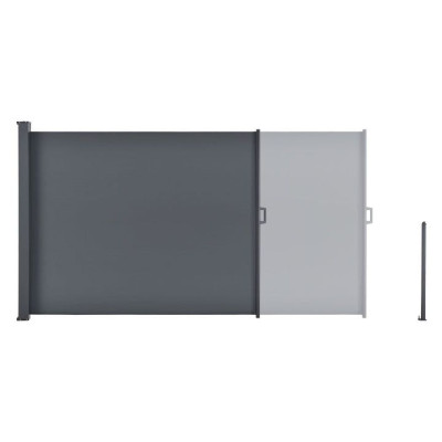 Výsuvná bočná clona, 500 x 180 cm, tmavošedá
