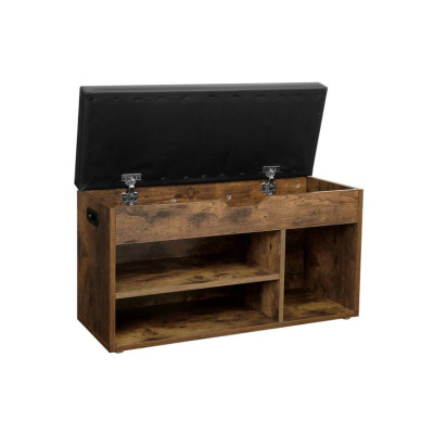 VASAGLE botník s lavicou, hnedý, 80×30×44 cm