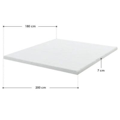 Vrchný matrac 180 x 200 cm, 7 zón, pamäťová pena