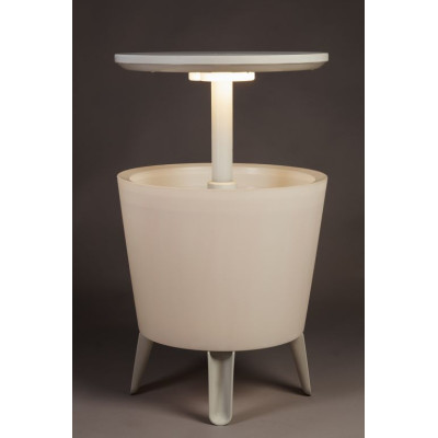 Keter Rozkladací stolík COOL BAR ILLUMINATED, biely