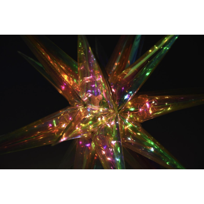 LED vianočná hviezda 40 cm, 40 farebných svetiel, 3D