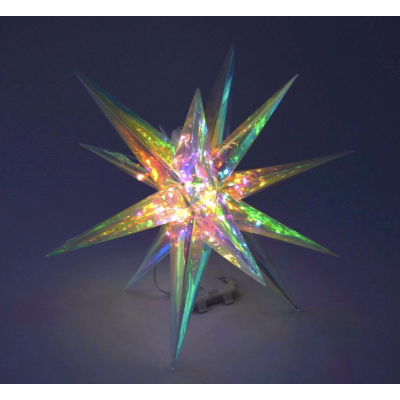 LED vianočná hviezda 40 cm, 40 farebných svetiel, 3D