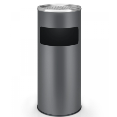 Popolník s odpadkovým košom, nerez, 17 l, antracitový