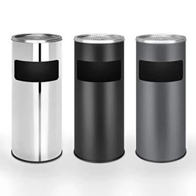 Popolník s odpadkovým košom, nerez, 17 l, antracitový