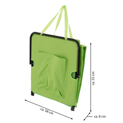 Polstrovaná plážová podložka s operadlom, zelená,skladateľne