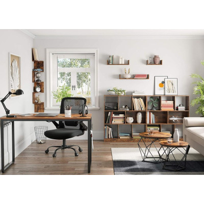 Sada 2 konferenčných stolíkov v priemyselnom štýle, hnedy