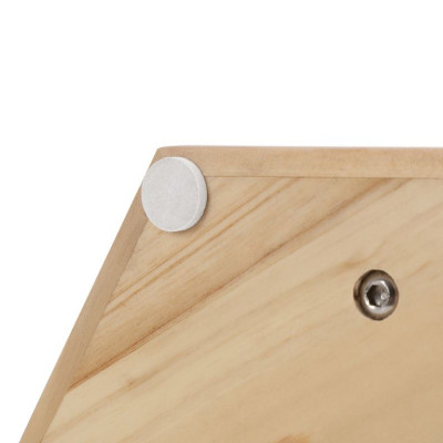 Stojanček na šperky s drevenou základňou, biely