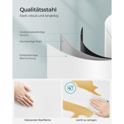 Kuchynský odpadkový kôš 30 l biely, pedál, tiché zatváranie