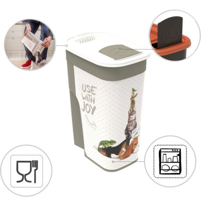 FLO kontajner na krmivo, 19 x 13 x 27 cm, plast, 4,1 l