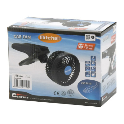 Ventilátor MITCHELL USB - 5 V klips