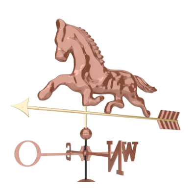 Dekoratívna medená koruhvička kôň, 118 cm