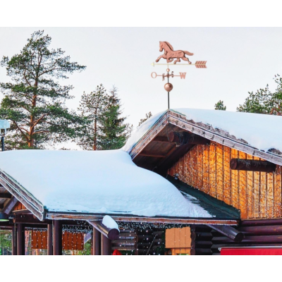 Dekoratívna medená koruhvička kôň, 118 cm