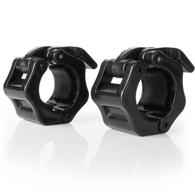 Rýchloupínacie uzávery na činku 30 mm, čierne, pár