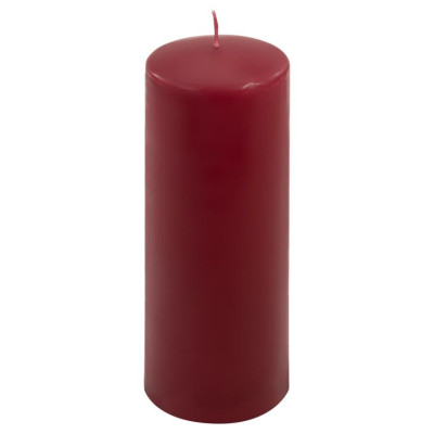 Sada sloupových svíček, 20 cm, Ø 7,5 cm, vínová, 2 ks