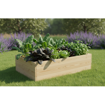Drevený vyvýšený záhon, 134 x 70 x 42 cm