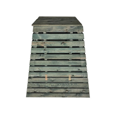 Drevený kompostér 1040 L pyramída, zelený