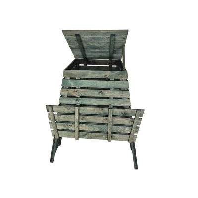 Drevený kompostér 1040 L pyramída, zelený