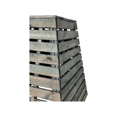 Drevený kompostér 800 L pyramída - česká výroba, zelený