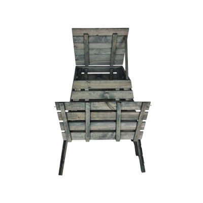 Drevený kompostér 560 L pyramída - česká výroba, zelený